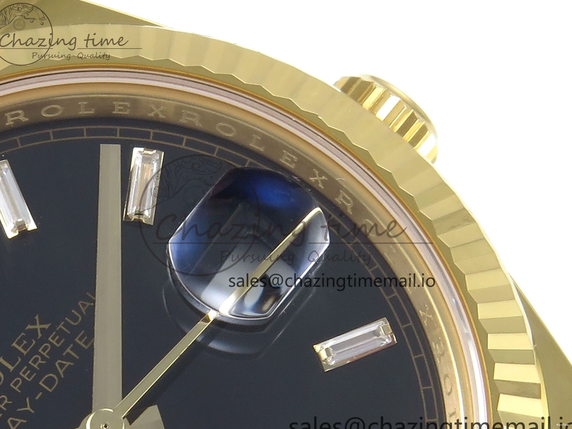 MiroTime 0320 Packable Day Date 40 YG 228238 THBF 1:1 Best Edition Black Crystal Dial on President Bracelet VR3255 V3 (Gain Weight) 378